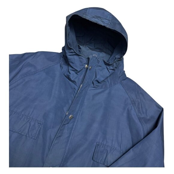 Woolrich Navy Hooded Raincoat - Picture 7 of 8